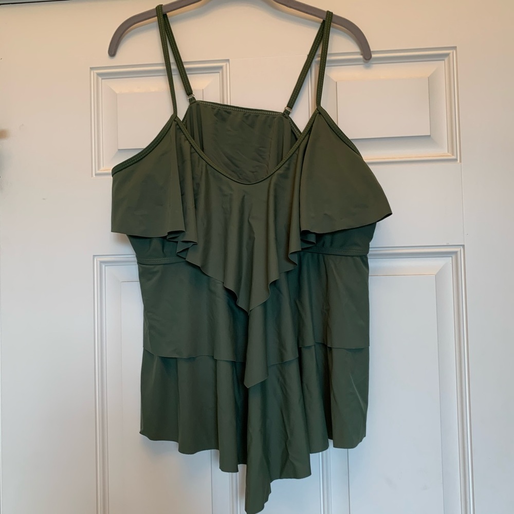 Ruffled Tankini Top
